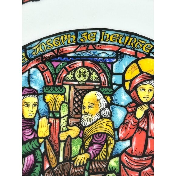 Henri D’Arceau Limoges Noel Vitrail Christmas Plate Vtg 1977 Limited Edition Dec - Picture 11 of 16